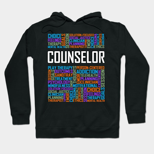 Counselor Words Hoodie by LetsBeginDesigns